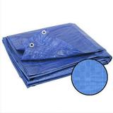 Wideskall 7 x 5 Sq Feet All Weather Light Duty Water Resistant Reinforced Cover Blue Tarp w/ Grommets