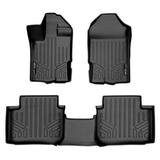 Smartliner SA0454-B0455 Custom 2 Row Floor Mats Liner Set with Vinyl Flooring for 2019-2021 Ford Ranger Black