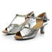 Sandals Women Women S Color Fashion Rumba Waltz Prom Ballroom Latin Dance Shoes Sandals Womens Sandals Pu Silver 39
