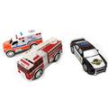 AZ Trading & Import Kids Emergency Vehicle Playset with Fire Truck Police Car & Ambulance