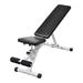 Dcenta Fitness Utility Bench Backrest Adjustable Padded Cushion Full Body Workout Strength Training Bench Exercise Equipment for Home Gym Weight Lifting 52 x 16 x 19 Inches