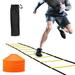 8/12/20 Rung Speed Agility Ladder Soccer Football Sports Training Exercise Equipment with Carrying Bag