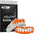 2 Pack Nxtrnd Rush Mouth Guard Sports Professional Mouthguards for Boxing Jiu Jitsu MMA Wrestling Football Lacrosse and All Sports Fits Adults Youth and Kids 11+ (Orange)