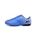 Colisha Youths Cozy Flat Soccer Cleats Gym Fold-resistant Big Kid Comfort Round Toe Athletic 27016 Sapphire Blue 5.5