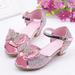 Floleo Clearance Children s Shoes Girls Fish Mouth Butterfly Pearl Rhinestone Crystal Princess Shoes Dance Shoes