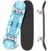 Prxcm Skateboard Complete for Beginners Adults Teens 31 x 8 Tie Dye Texture Japanese Seamless Natural Sky Shibori Tie Dye Sea Maple Double Kick Concave Skateboards