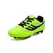 Difumos Unisex Lace Up Sport Sneakers Boys Comfort Long Nail Soccer Cleats Mens Breathable Short Nail Football Shoes Green Long 5.5Y