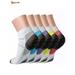 Spencer 5 Pairs Compression Socks for Women and Men 10-20 mmHg Low Cut Athletic Running Gym Ankle Socks for Plantar Fasciitis Heel Foot Pain Relief Arch Support S/M Yellow