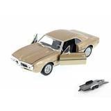 Diecast Car w/Trailer - 1967 Pontiac Firebird Gold - Welly 22502WG - 1/24 Scale Diecast Model Toy Car