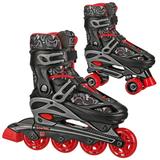 Roller Derby Sprinter Boy s 2n1 Adjustable Quad and Inline Skate Combo Gamer Size 12-2
