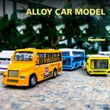 Pull Back Toy Cars Set of 5 Alloy 1:60 Simulation School Car Model with Openable Doors Gift Pack for Kids New