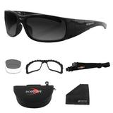 Gunner Convertible Sunglasses Black Frame Photochromic Lenses/Clear Lenses