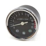 Unique Bargains 0-12000r/min Round Shape Analog Tachometer Gauge for GN Motorcycle Scooter