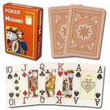 [Pack of 3] - Modiano Cristallo Poker Size 4 PIP Jumbo Brown