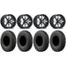 ITP Cyclone 15 Wheels Machined 32 Gripper T/R/K Tires Kawasaki Teryx Mule