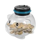 Digital Coin Bank Jar Coin Counter Coin Box Bank with Piggy Saving LCD Bank Jar Canadian Coin Counter Money Battery Storage Saving for Kid Adult Boy Girl as Unique Gift