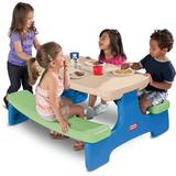 Little Tikes Children Kids Outdoor Easy Store Plastic Picnic Table Play Bench