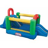 Little Tikes Jump n Double Slide Bouncer 7 10 L x 15 5 W x 6 10 H Inflatable Bounce House with 2 Slides Blower Fits up to 3 Kids Multicolor- Outdoor Toy for Kids Girls Boys Ages 3 4 5+