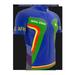 Central African Republic Full Zipper Bike Short Sleeve Cycling Jersey for Men - Size XS