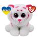 TY Beanie Baby - TABOR the Pink & White Tiger (6 inch)(Extra Ukraine PEACE Tag) *Save the Children*