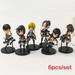 6pcs / lot Anime Attack on Titan Japanese Anime Figure Toy Model