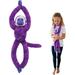 EcoBuddiez Tree Huggers - Purple Squirrel Monkey from Deluxebase. 28 inch Hanging Stuffed Animals made from Recycled Plastic Bottles. Eco-friendly cuddly plush toy and perfect cuddly gift for kids.