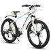 Hiland Mountain Bike 3-Spokes Shimano 21 Speeds Drivetrain Aluminum Frame 26 inch Wheels Men s MTB Bicycle White