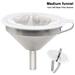 Stainless Steel Funnel 5 Inch 304 Stainless Steel Kitchen Funnel with Stainless Steel Strainer Filter and 300 Mesh Food Filter Strainer for Transferring Liquids