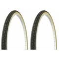 Tire set. 2 Tires. Two Tires Duro 26 x 1 3/8 Black/Gum Side Wall HF-109. bike Tires beach cruiser bike Tires cruiser bike Tires chopper bike Tires