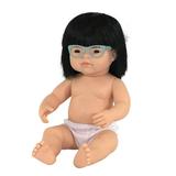 Miniland Educational Asian Girl Baby Doll with Glasses