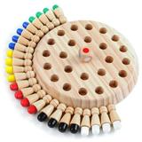 Meterk Children s Intelligent Toys Colorful Memory Chess Wooden Memory Matchstick Chess Game Memory Developing Chess Family Intellectual Toys