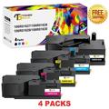 Toner Bank 4-Pack Compatible Toner Replacement for Xerox 106R01630 106R01627 106R01628 106R01629 Phaser 6000 6010 6010N WorkCentre 6015V Black Cyan Magenta Yellow