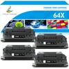 True Image 4-Pack Compatible Toner Cartridge for HP CC364X 64X LaserJet P4015n P4015x P4515n P4515x Printer (Black)