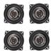 (4) Crunch CS4CX 4 Inch Car Audio 2-Way Speakers 200 Watts Max