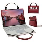 Razer Blade Stealth 13 Laptop Sleeve Leather Laptop Case for Razer Blade Stealth 13 with Accessories Bag Handle (Red)