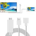 HDMI Cable for iPhone to HDTV 3 in 1 Lighting/Micro USB/Type-C to HDMI Cable Mirror Mobile Phone Screen to TV/Projector/Monitor 1080P HDTV Adapter for iOS and Android Devices