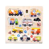 Toys 9 Piece Wooden Transportation Puzzle Jigsaw Early Learning Baby Kids Toys B Other