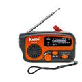 Kaito KA388 AM/FM NOAA Weather Alert Emergency Radio with Crank and Solar Red