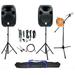 Rockville Dual 12 Karaoke Machine Speaker System w/Mic Stand w/Tablet Mount+Bag