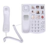 Big Button Telephone Number Easy To Read SOS One Touch Dial Photo Memory Corded Phone For Seniors Elderly