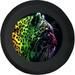 Black Tire Covers - Tire Accessories for Campers SUVs Trailers Trucks RVs and More | Vibrant Neon Multicolored Cheetah Black 30 Inch