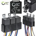 5 Pack 12V 60/80 Amp Relay Switch Harness Set - HEAVY DUTY 5-Pin SPDT Automotive Relays 12 AWG Hot Wires