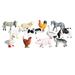 12pcs Mini Realistic Farm Animal Figurines Action Figure for Collection Sheep Horse Chicken