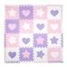 Tadpoles Hearts and Stars Foam Playmats for Baby and Kids 16 Interlocking Play Mat Waterproof Durable Long-lasting | Total Floor Coverage 50â€� x 50â€� | Pink Purple