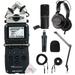 Zoom H5 4-Input / 4-Track Digital Recorder with Mic Accessory Bundle + Bracket