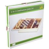 GREAT 6 - IN - 1 GAME SET: Chess Checkers Backgammon Poker Dice Dominoes and Playing Cards!