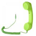 Vintage Retro 3.5mm Telephone Handset Cell Phone Receiver Mic Microphone Speaker for iPhone iPad Mobile Phones Cellphone Smartphone (Green)