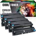 Cool Toner Compatible Drum Unit Replacement for Brother DR-820 High Yield (Black 4-Pack)