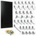 Triton Products Wall Ready Black Pegboard Kit 24 In. W x 42 In. H x 1/4 In. D Heavy Duty High Density Fiberboard Round Hole Pegboards with 36 pc. Locking Hook Assortment