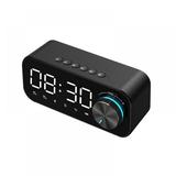 Digital Alarm Clock with Bluetooth Speaker Wireless USB Charging Port Adjustable Brightness Volume Displays Time Date Alarm Clock for Bedroom Bedside Office
